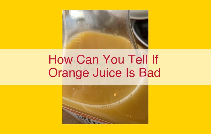 Signs of Spoiled Orange Juice: Sensory Indicators and Prevention Techniques