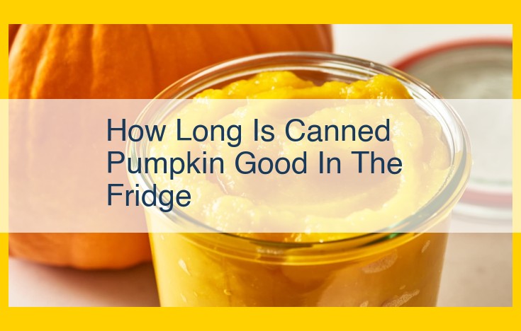 Preserve the Pumpkin Purée: Refrigeration and Storage Guide for Canned Pumpkin