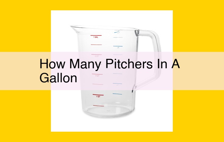 The Conversion Equivalency of Gallons: 10 Cups or 128 Fluid Ounces, Equivalent to a Pitcher