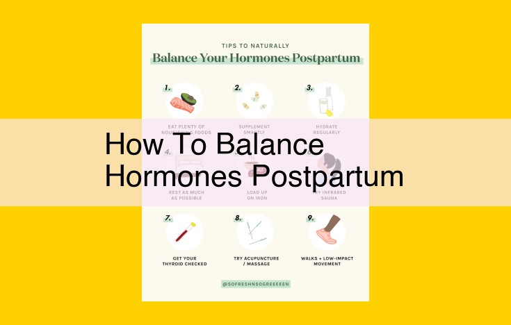 Hormonal Balance Restoration for Postpartum Well-Being: Strategies for Sleep, Nutrition, and Support