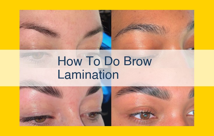 Brow Lamination: The Ultimate Guide to Fuller, More Defined Brows