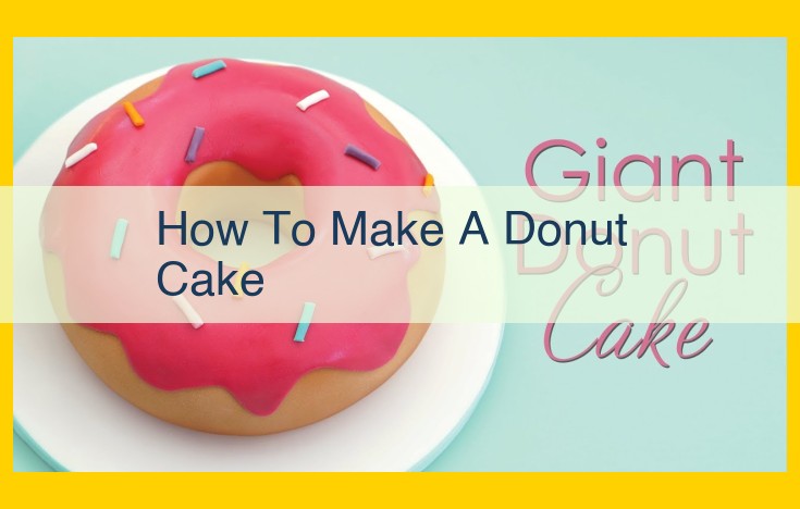 Donut Cake: A Culinary Masterpiece Blending Donut Delights with Cake Elegance