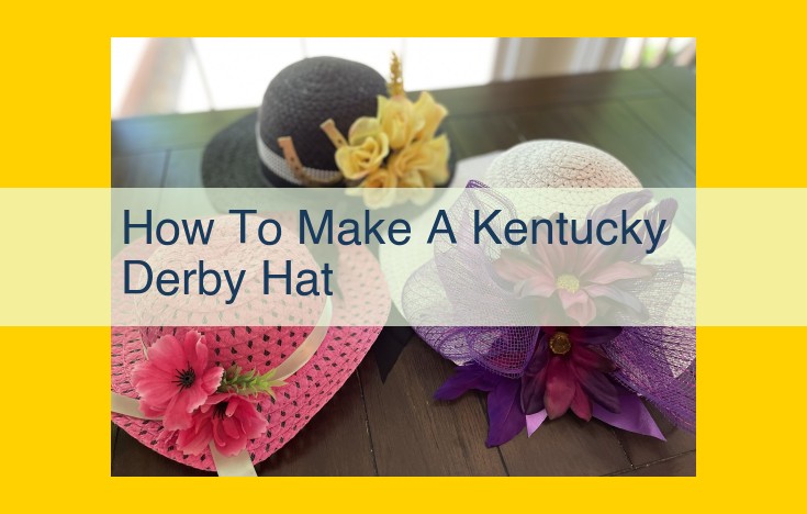 Craft an Exquisite Kentucky Derby Hat: A Comprehensive Guide