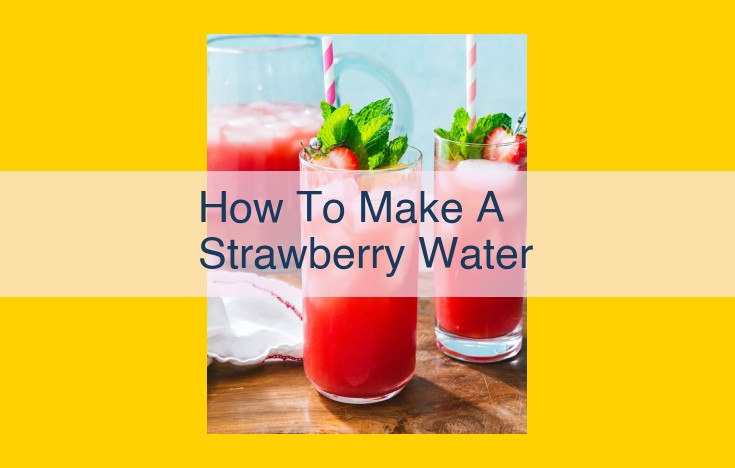 Strawberry Water: The Ultimate Hydration Hack for Health and Flavor