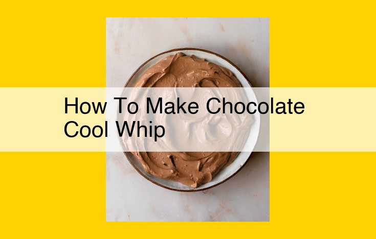 Heavenly Chocolate Cool Whip: A Velvety Delight to Elevate Your Desserts