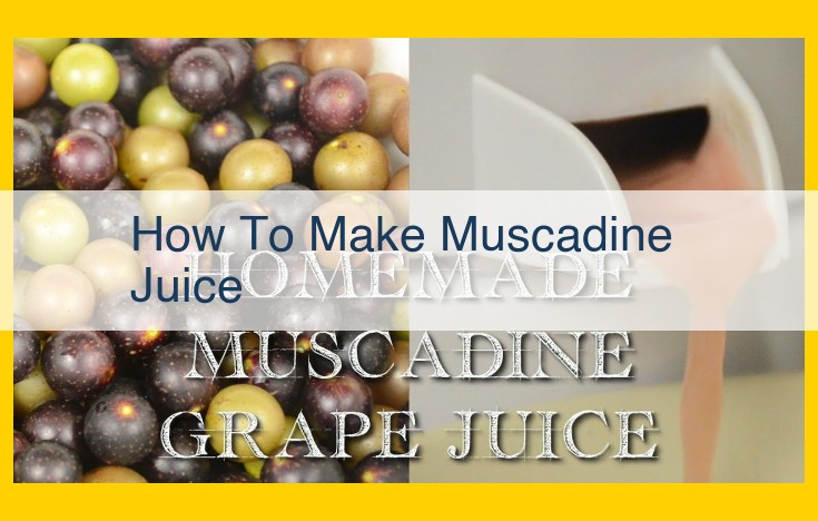 Muscadine Juice: Step-by-Step Guide to Homemade Delight