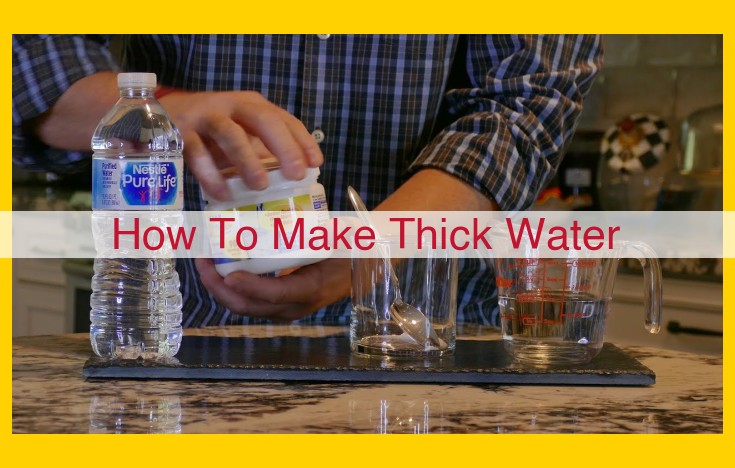 Master the Art of Thickening Water: A Comprehensive Guide with Closeness Rating