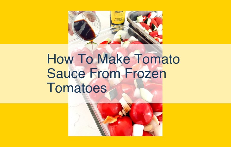 Master Your Kitchen: Crafting Delectable Tomato Sauce from Frozen Tomatoes