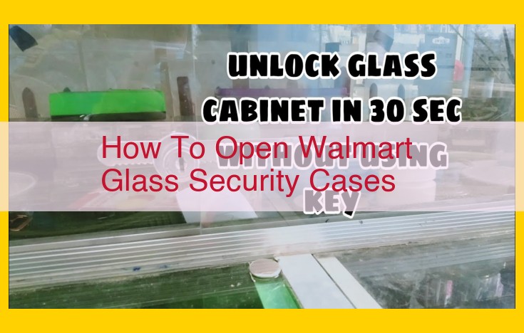 Unlocking Walmart Glass Security Cases: A Comprehensive Guide