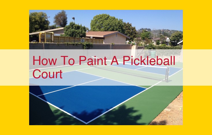 3 Essential Steps for Perfectly Painted Pickleball Courts: A Comprehensive Guide