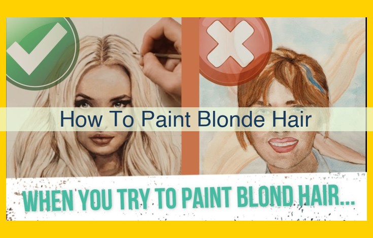 How to Paint Blonde Hair: A Comprehensive Guide to Achieving Perfect Platinum Tresses