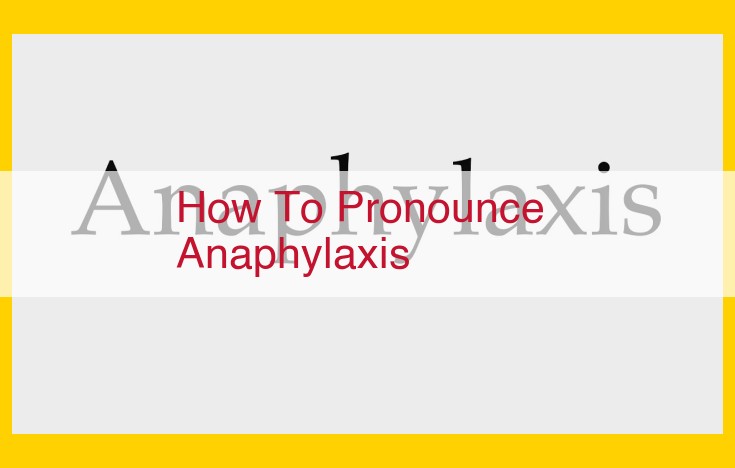 How to Pronounce Anaphylaxis: A Comprehensive Guide