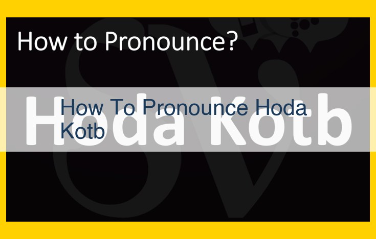 The Perfect Pronunciation of Hoda Kotb's Name: A Guide to Respectful Address