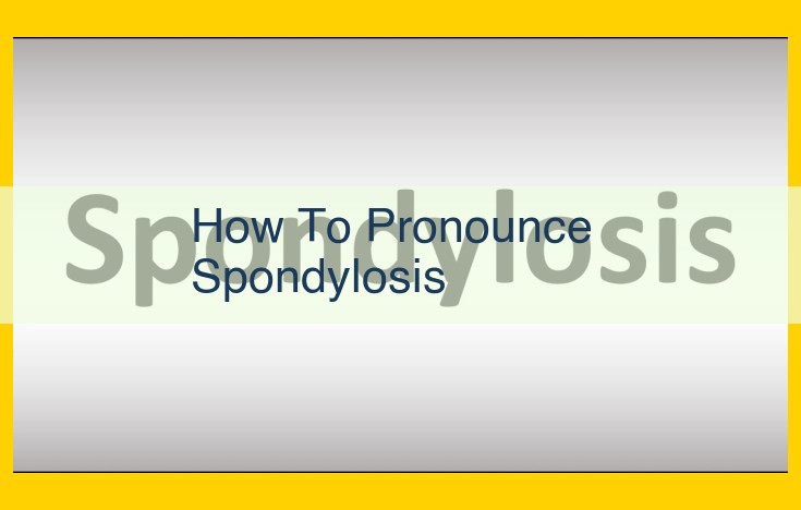 Mastering the Pronunciation of Spondylosis: A Comprehensive Guide (SEO Optimized)