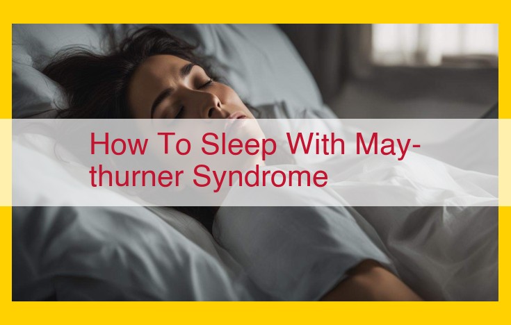 Optimize Sleep for DVT Comfort: Positioning and Support for May-Thurner Syndrome (MTS)