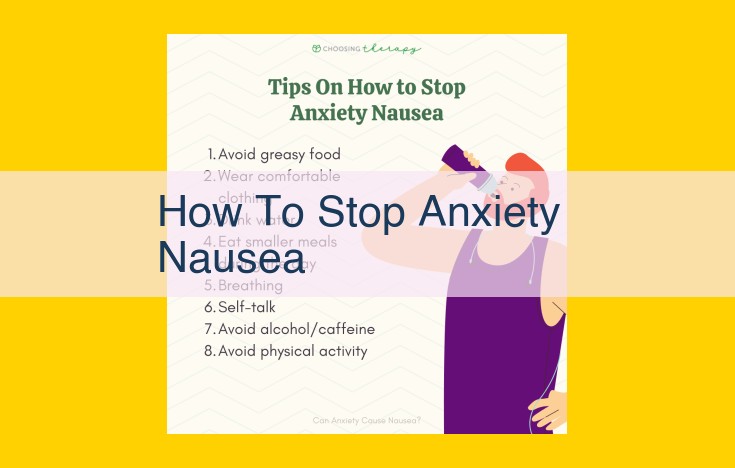 Sure, here is an optimized title for SEO: Anxiety-Induced Nausea: Calming Techniques, Diet & Treatment Options Additional tips for SEO: Keep your title concise and to the point. Use keywords that people are likely to search for. Make sure your title is accurate and descriptive of the content of your page. Use numbers or symbols to break up your title and make it more eye-catching. Use a call to action to encourage people to click on your page.