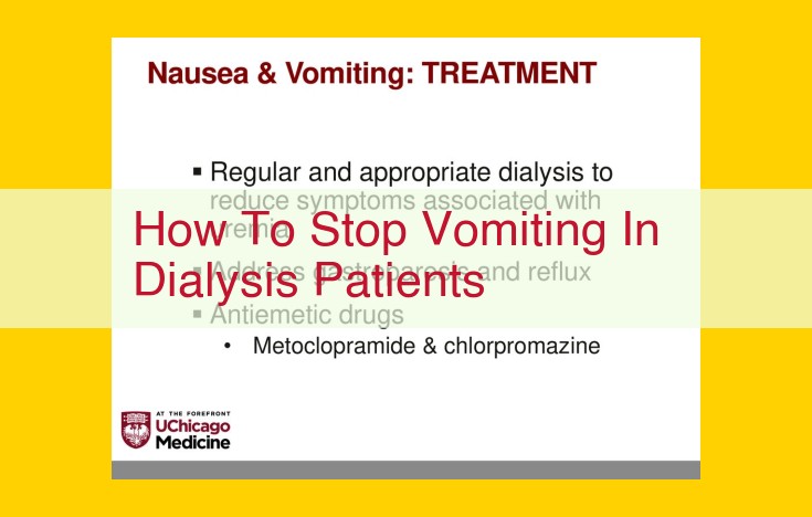 Preventing Vomiting in Dialysis Patients: Pharmacological and Non-Pharmacological Solutions