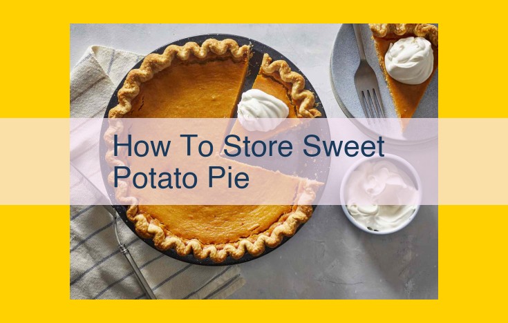 Optimize Pie Storage with Complete Guide: Refrigeration and Freezing Tips for Sweet Potato Delight