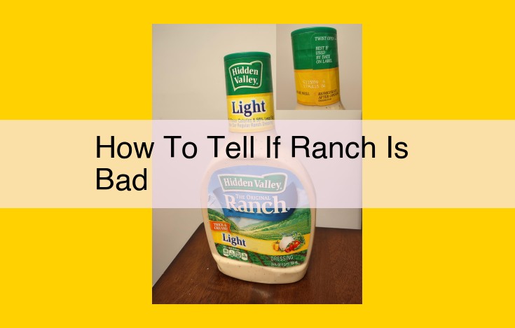 Spoiled Ranch Dressing: Identifying Signs of Deterioration for Optimal Food Safety