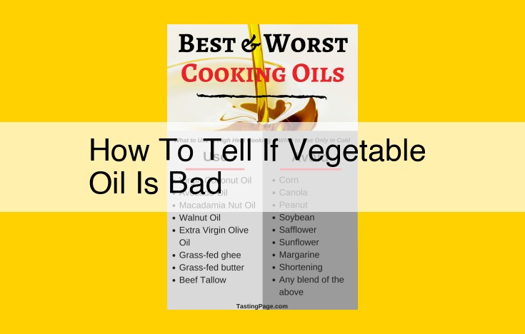 How to Detect, Avoid, and Dispose of Spoiled Vegetable Oil