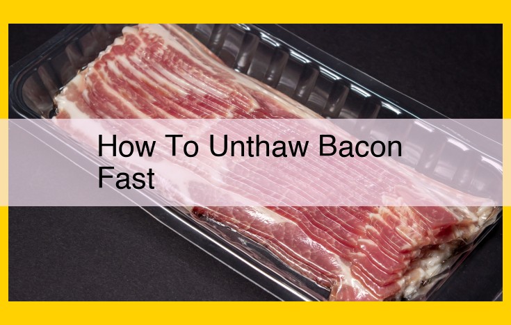 Rapidly Thaw Bacon Safely: The Ultimate Cold Water Method