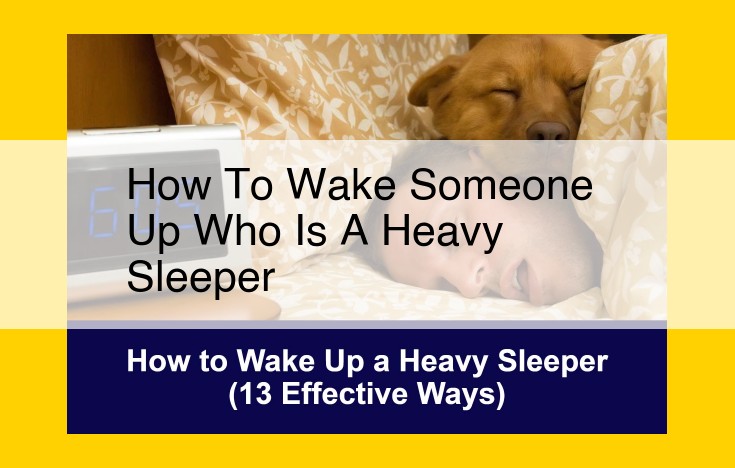 Effective Wake-Up Strategies for Heavy Sleepers: Light, Sound, and Touch Stimulation