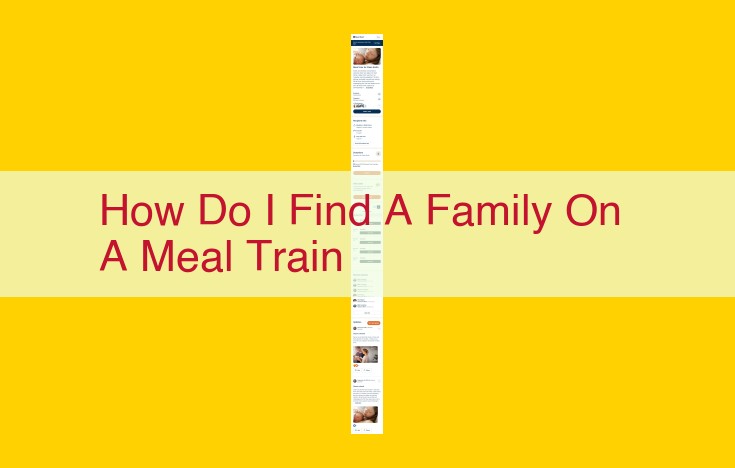 Find Support on Meal Train: Connect with Families in Need Near You