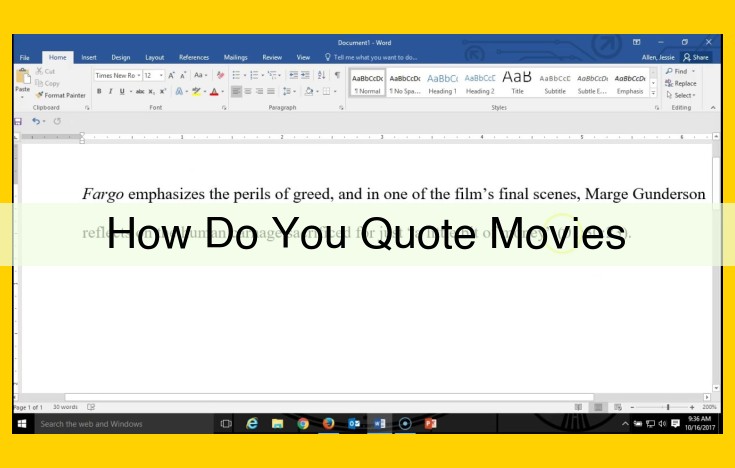 Accurate Movie Quoting Guide: Essential Citation Tips for Film Enthusiasts