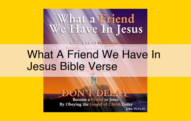 Finding Solace Amidst Life's Storms: "What a Friend We Have in Jesus" as an Anchor