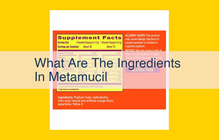 Metamucil: Psyllium Supplement for Digestive Health and Bowel Regulation