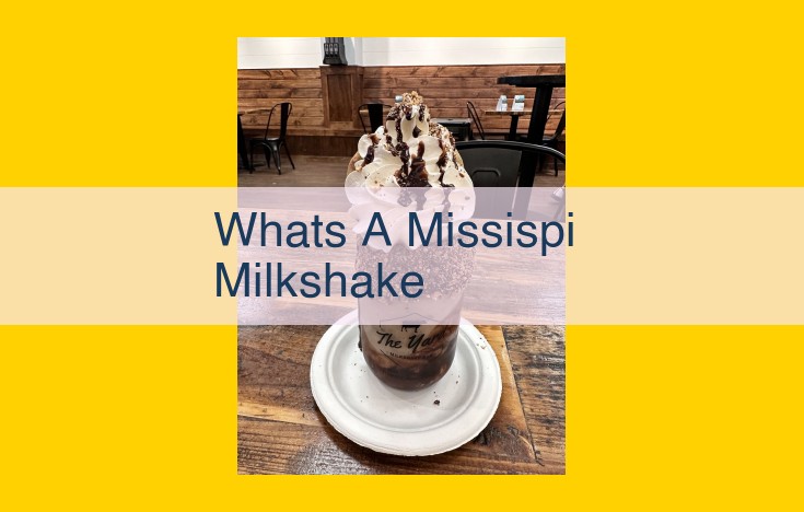 Indulge in the Creamy Delight: Mississippi Milkshake – A Classic Treat with Modern Twists